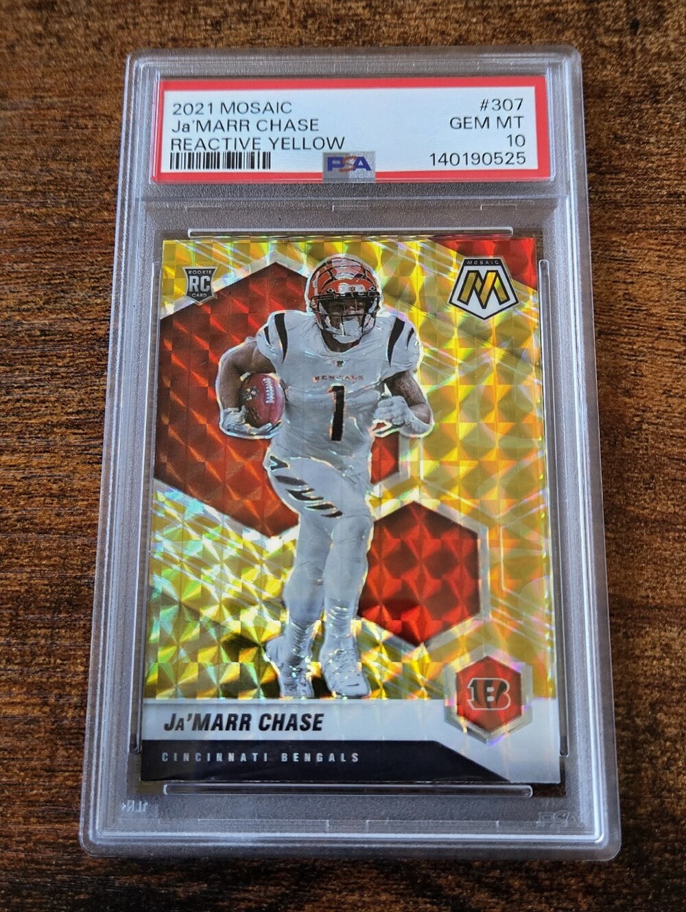 2021 Mosaic Ja'Marr Chase Reactive Yellow Rookie
